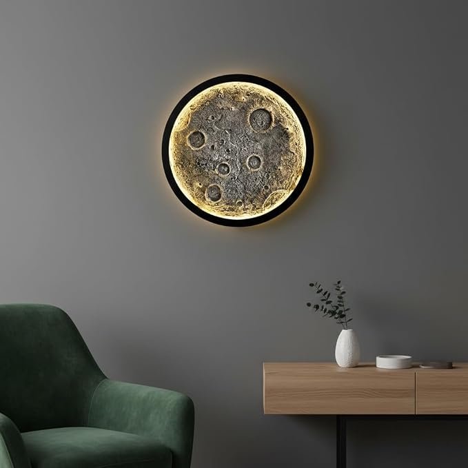 Moonlight Wall Mural Decor, Lighted Wall Art for Bedrooms, Living Rooms and Offices, Home Decor with Corded Wire (24 INCH) - Image 2