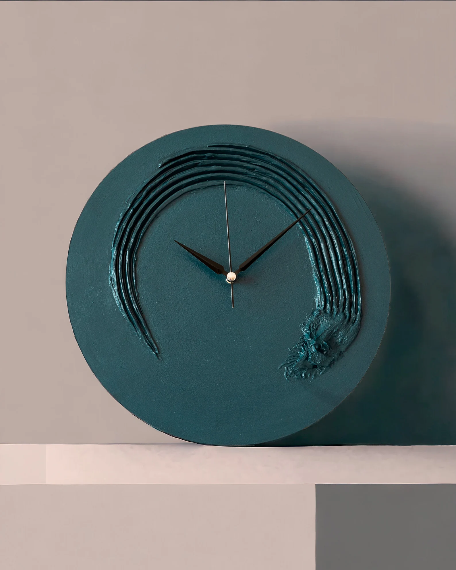 Modern Minimalist Concrete 3D Textured Wall Clock | Shop Flash Deal - Image 5